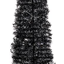 Harvest Lane Halloween 71" Pop-Up Tinsel Tree with 6-Hour Timer