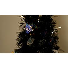 Harvest Lane Halloween 71" Pop-Up Tinsel Tree with 6-Hour Timer