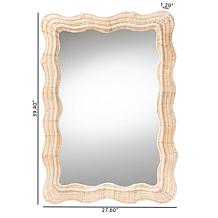 Hasana Bohemian Rattan Accent Wall Mirror 27.6" x 39.4"