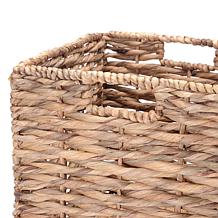Hastings Home 12" Square Handmade Twisted Wicker Storage Bin 2-Pack