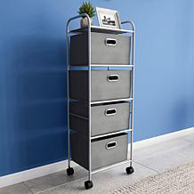 Hastings Home 4-Drawer Rolling Storage Cart