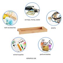 Hastings Home Bamboo Bathroom and Vanity Tray - Tan