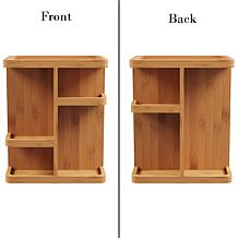 Hastings Home Bamboo Countertop Makeup Organizer Carousel