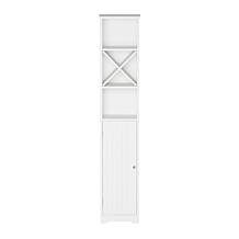 Hastings Home Bathroom Linen Cabinet - White