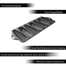 Hastings Home Cast Iron Cornbread Pan, Pre-Seasoned