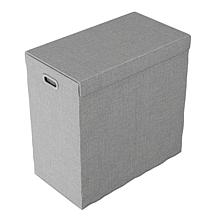 Hastings Home Double Laundry Hamper with Lid and Removable Liner Bags