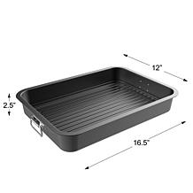 Hastings Home Roasting Pan with Flat Rack