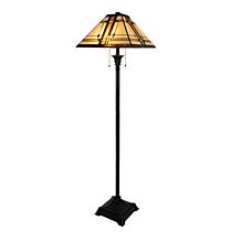 Hastings Home Tiffany Style Dual Light LED Floor Lamp - Multicolor