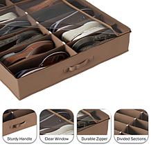Hastings Home Under Bed Shoe Storage Organizer - Brown