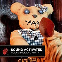 Haunted Hill Farm 2.1-Ft. Bear Riding Rocking Horse Animatronic