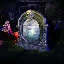 Haunted Hill Farm 2.1-Ft. Pushout Skull Tombstone Animatronic