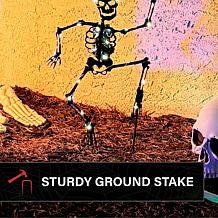 Haunted Hill Farm 2.3-Ft. LED Metal Skeleton Decoration with Stake ...