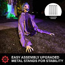 Haunted Hill Farm 2.8-Ft. Rising Zombie Animatronic