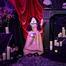 Haunted Hill Farm 2.9-Ft. Standing Animated Creepy Doll Animatronic