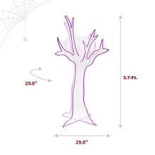 Haunted Hill Farm 3.7-Ft. Neon Purple LED 3D Ghost Tree Decoration ...