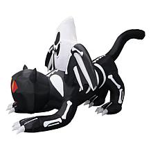Haunted Hill Farm 5' Tall Pre-lit Inflatable Black Cat Bat and Ghost