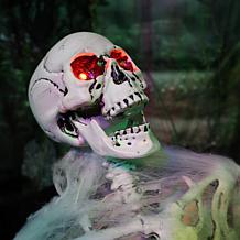 Haunted Hill Farm 5.2-Ft. Life Size Animated Reaper in Coffin Anima...