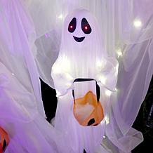 Haunted Hill Farm 5.3-Ft. Lighted Up Ghost Family Animatronic