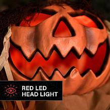 Haunted Hill Farm 5.4-Ft. Standing Head Dropping Pumpkin Man Animat...