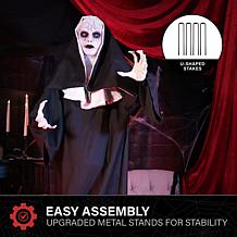 Haunted Hill Farm 5.4-Ft. Standing Jump Scare Nun Animatronic