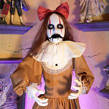 Haunted Hill Farm 5.4-Ft.Standing Pop-Up Creepy Lady Animatronic