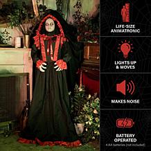 Haunted Hill Farm 5.5-Ft. Standing Double Face Lady Animatronic