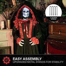 Haunted Hill Farm 5.5-Ft. Standing Double Face Lady Animatronic