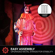 Haunted Hill Farm 5.5-Ft. Standing Jump Scared Clown Animatronic