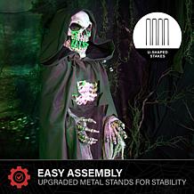 Haunted Hill Farm 5.5-Ft. Standing Stretching Reaper Animatronic