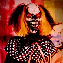 Haunted Hill Farm 5.6-Ft. Standing Suddenly Surprise Clown Animatronic
