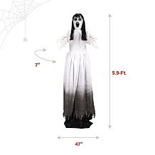 Haunted Hill Farm 5.9-Ft. Standing Raising Lady Animatronic