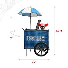 Haunted Hill Farm 6-Ft. I Scream Clown Cart Animatronic