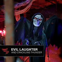 Haunted Hill Farm 6-Ft. Standing Animated Reaper with Wings Animatr...