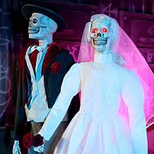 Haunted Hill Farm 6.1-Ft. Undead Bride & Groom Animatronics