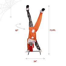 Haunted Hill Farm 7.2-Ft. Upside Down Clown Animatronic