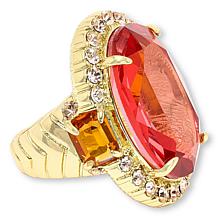Heidi Daus Alta Moda Goldtone Crystal Ring 