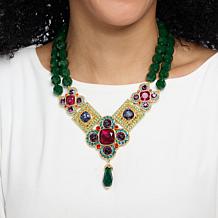 Heidi Daus "Ancient Artifact" Crystal and Glass Bead Necklace