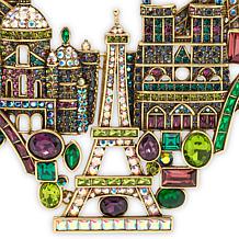 Heidi Daus April in Paris Multicolor Crystal and Stone Drop Necklace
