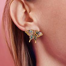 Heidi Daus Butterfly Dreams Multicolor Crystal Earrings