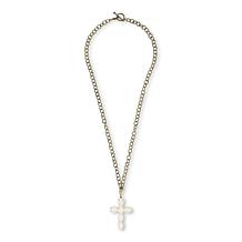 Heidi Daus Devil Wears Heidi Oval Stone Cross Pendant with Necklace