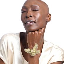 Heidi Daus Dreaming of Peace Goldtone Dove Cuff Bracelet