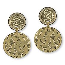 Heidi Daus Forever Fabulous Hammered Disc Drop Earrings