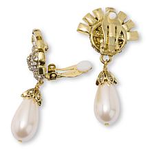 Heidi Daus Forever Love Crystal and Bead Drop Earrings