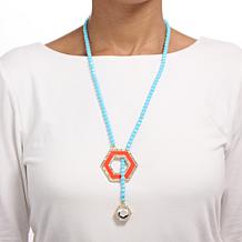 Heidi Daus Hex Appeal Crystal-Accented Beaded Lariat Necklace