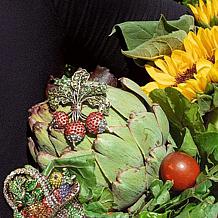 Heidi Daus Jeweled Radish Crystal Pin