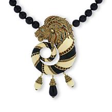 Heidi Daus "Jungle Love" Crystal and Enamel Glass Bead Necklace