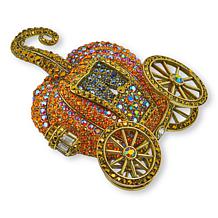 Heidi Daus Midnight Pumpkin Carriage Crystal Pin