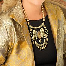 Heidi Daus Queen of the Jungle Simulated Pearl Beaded Drop Necklace