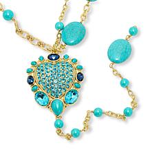 Heidi Daus Santa Fe Heart Y Necklace