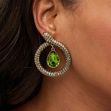 Heidi Daus "Serpentina" Glass and Crystal Earrings